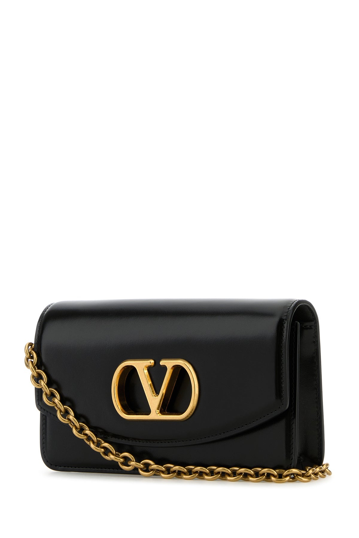 Black leather VLogo Signature shoulder bag - 2