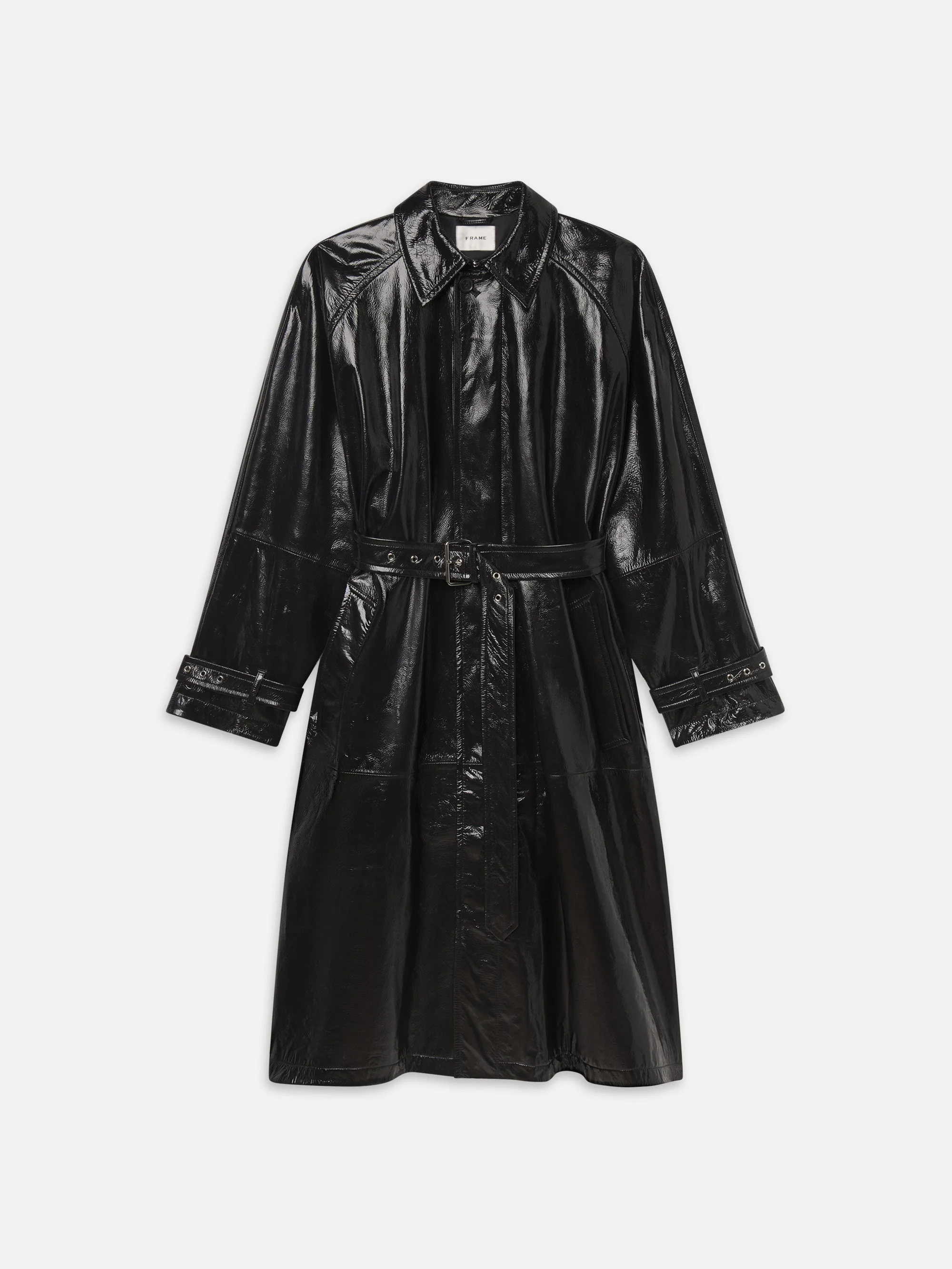 The Patent Leather Mac Coat - 1