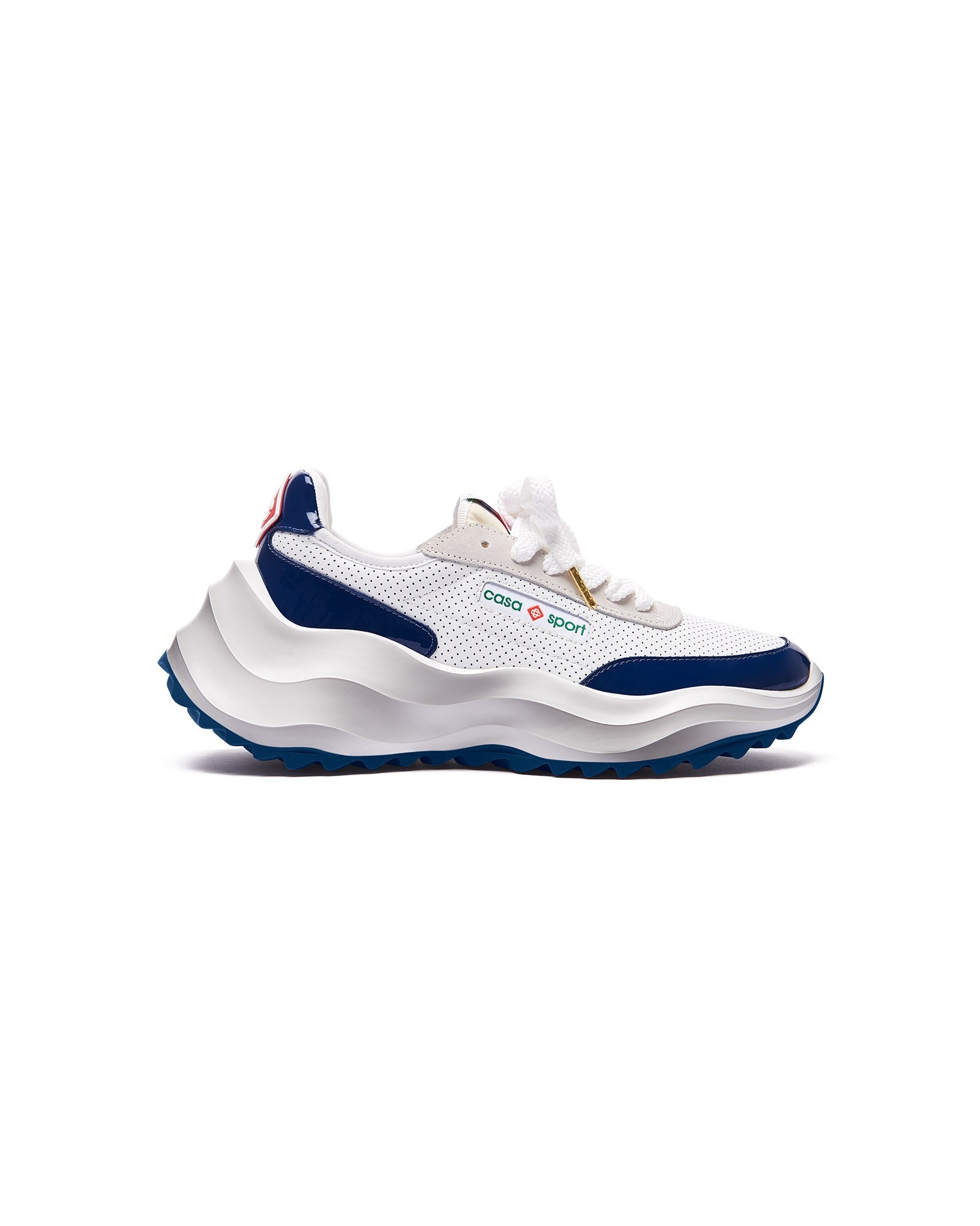 Womens Atlantis White & Midnight Navy Sneaker - 1