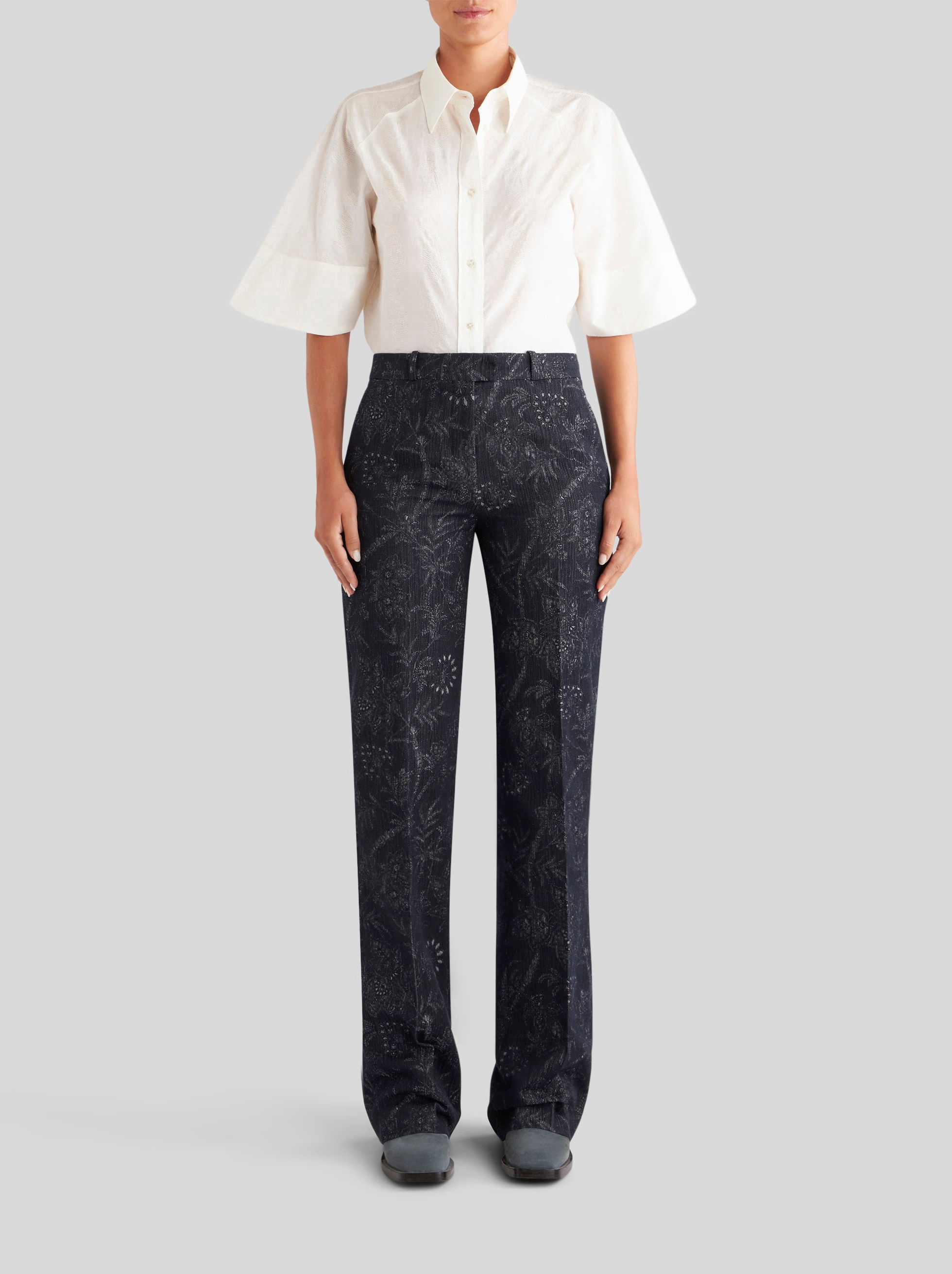TAILORED JACQUARD TROUSERS - 3