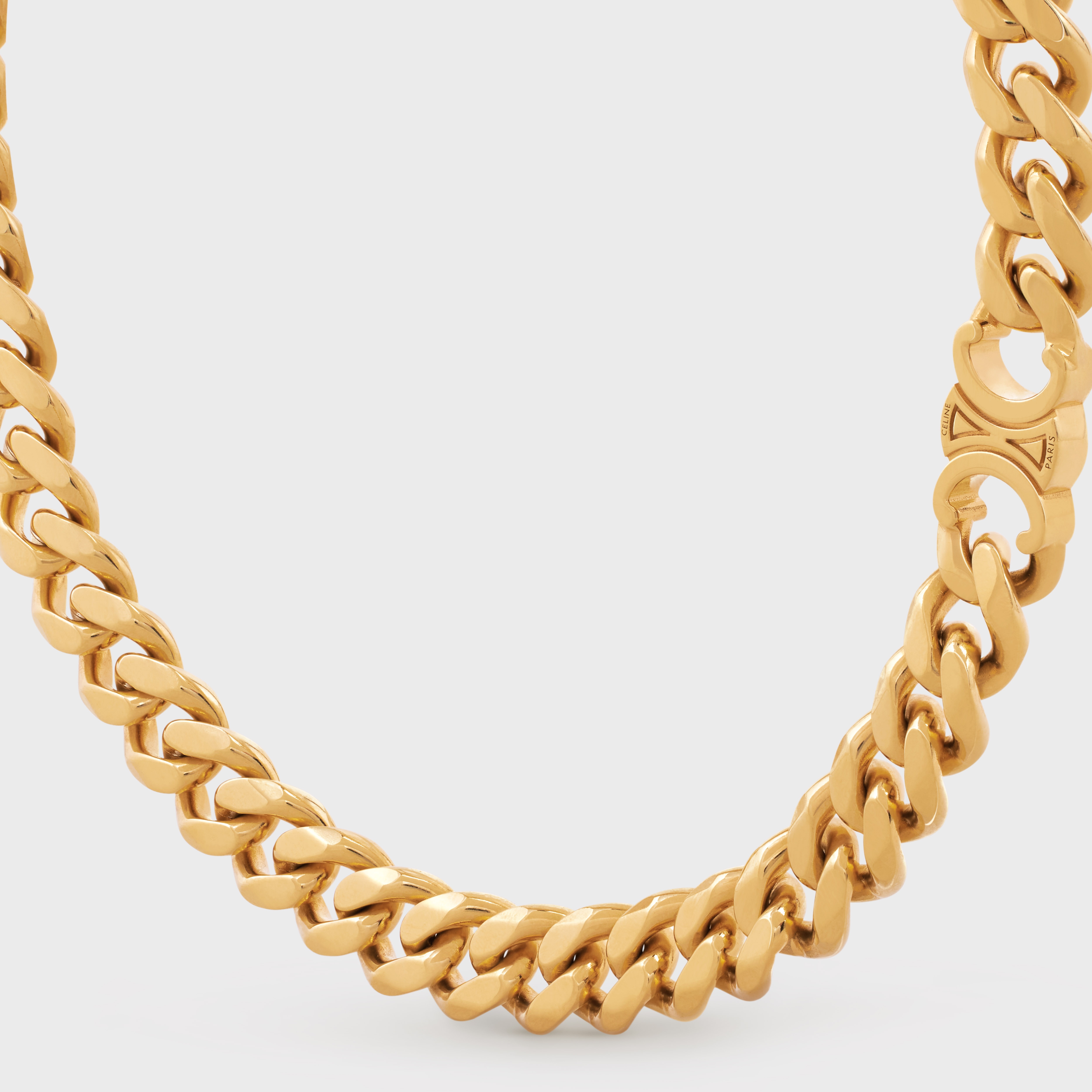 Triomphe Gourmette Necklace in Brass with Gold Finish - 2