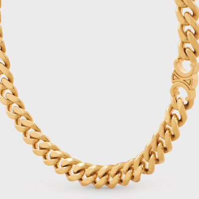 CELINE Triomphe Gourmette Necklace in Brass with Gold Finish outlook