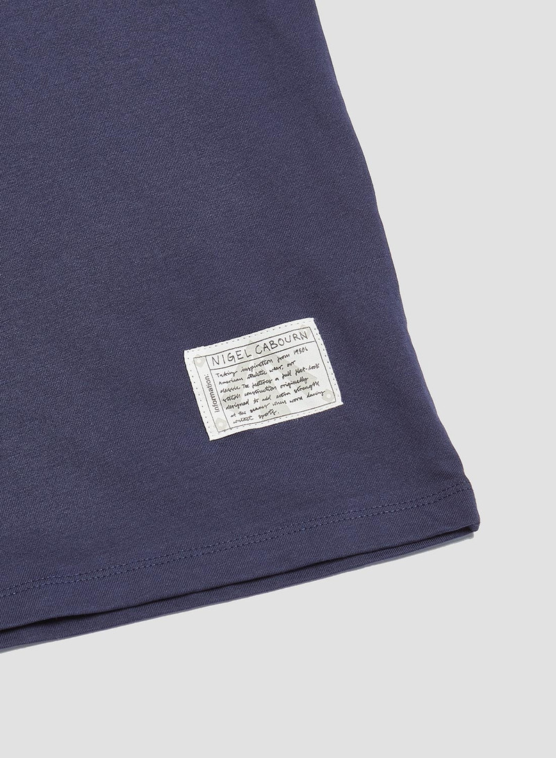Cabourn Stencil Tee in Navy 4