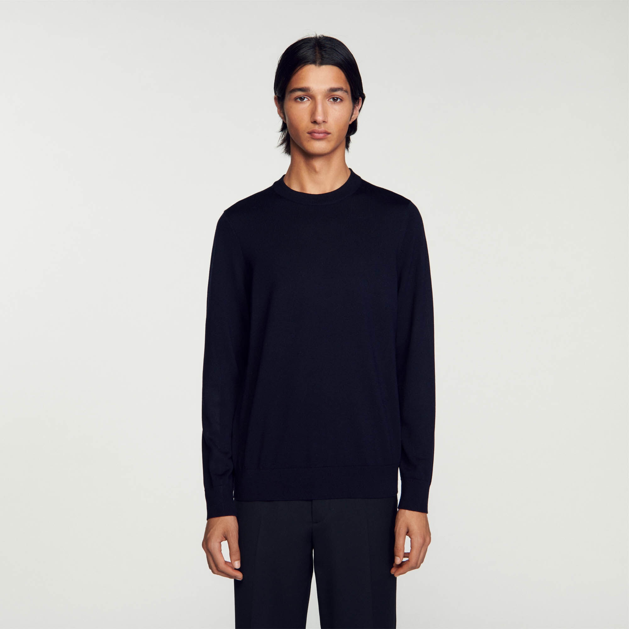 FINE KNIT WOOL SWEATER - 5