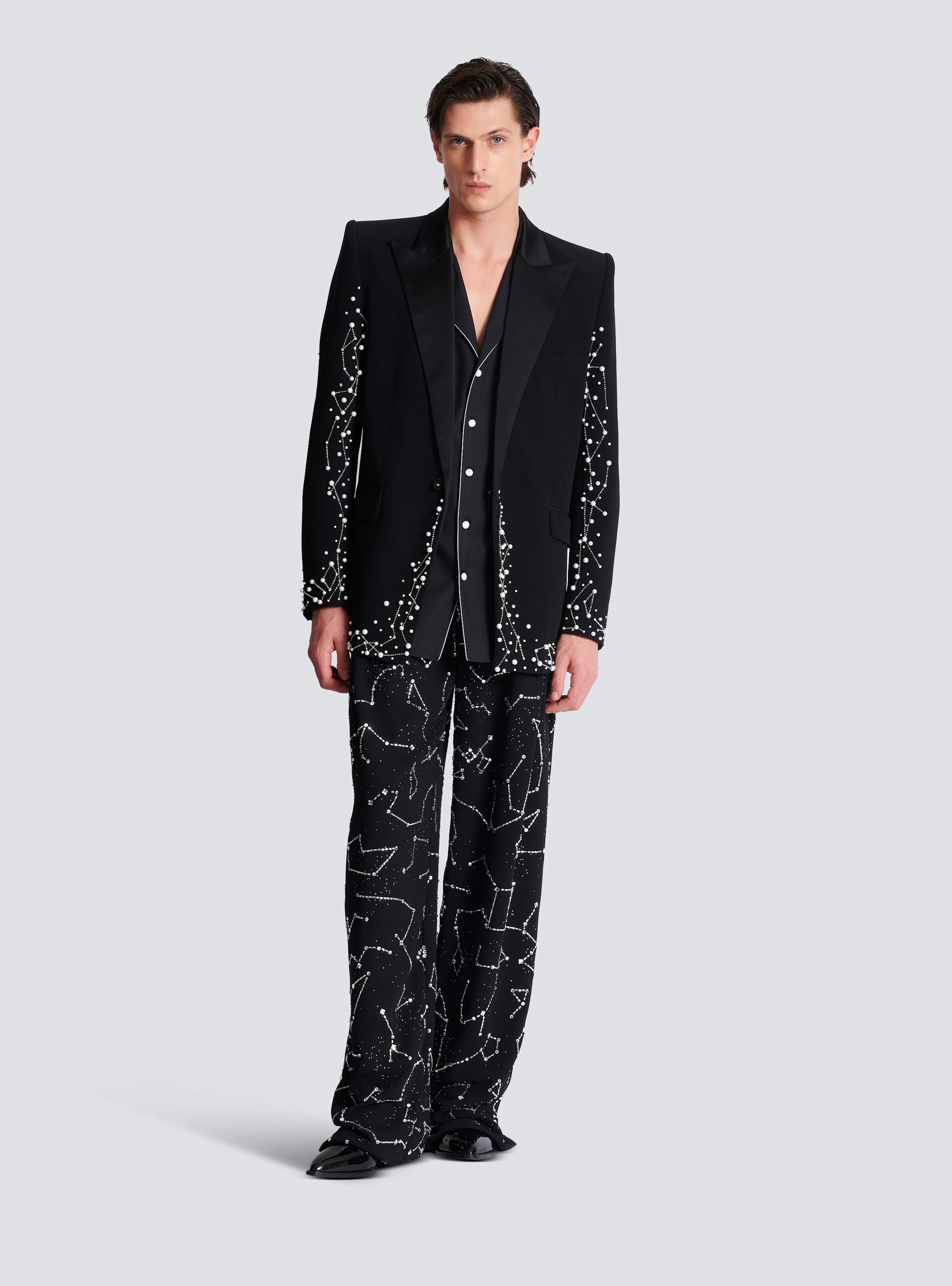 1-button jacket with Constellation embroidery - 2