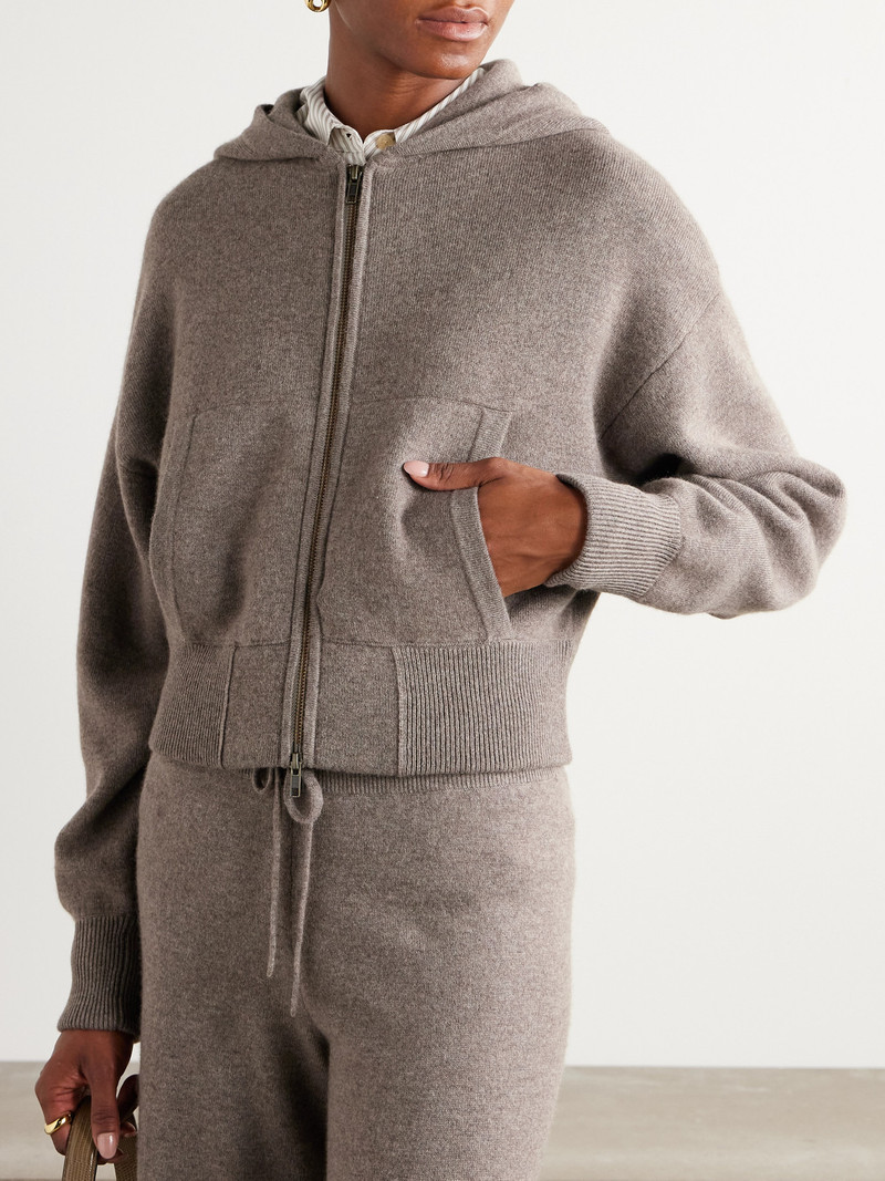 Lilia Cropped Cashmere Hoodie 4