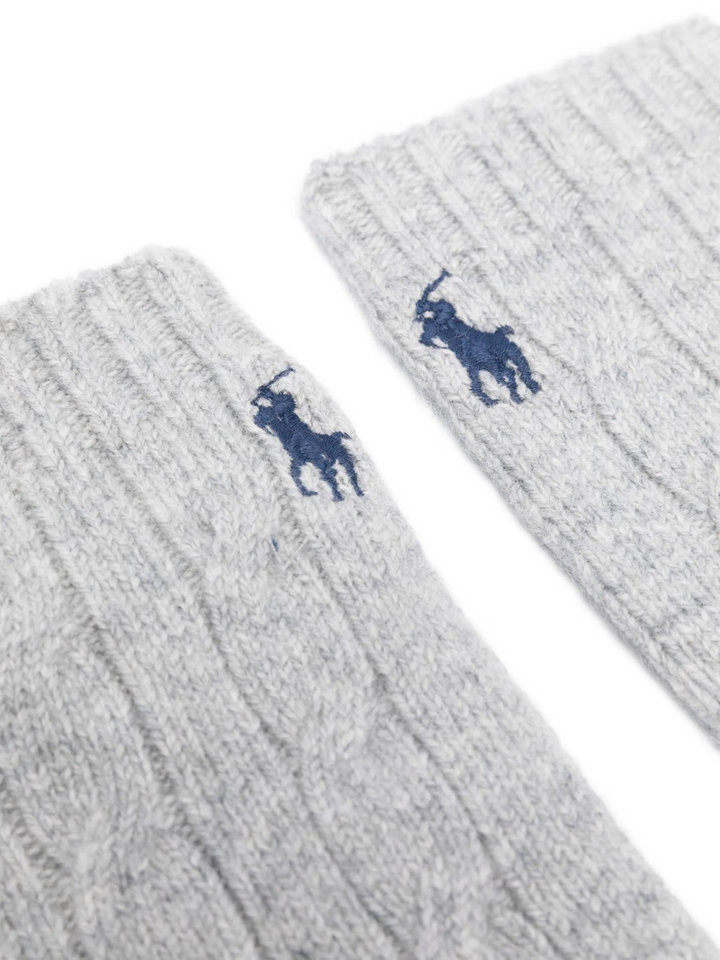 Ralph Lauren Ralph Lauren Cable-knit Logo-embroidered Gloves outlook