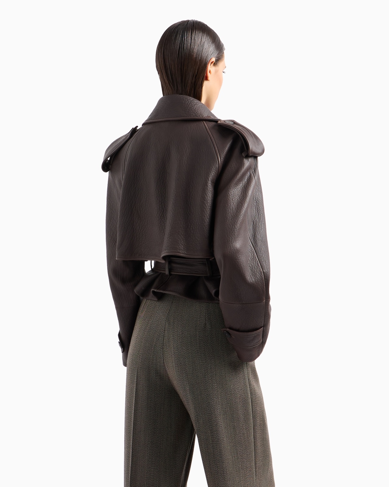 NATURAL-GRAIN NAPPA LAMBSKIN BIKER JACKET - 3
