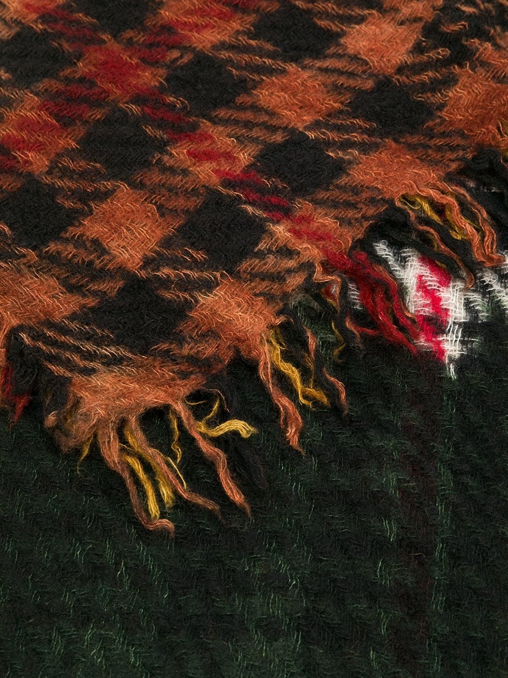 fringed check scarf - 3