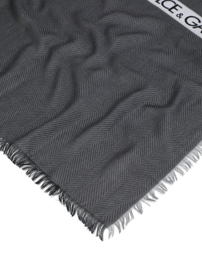 Dolce & Gabbana logo panel knit scarf outlook