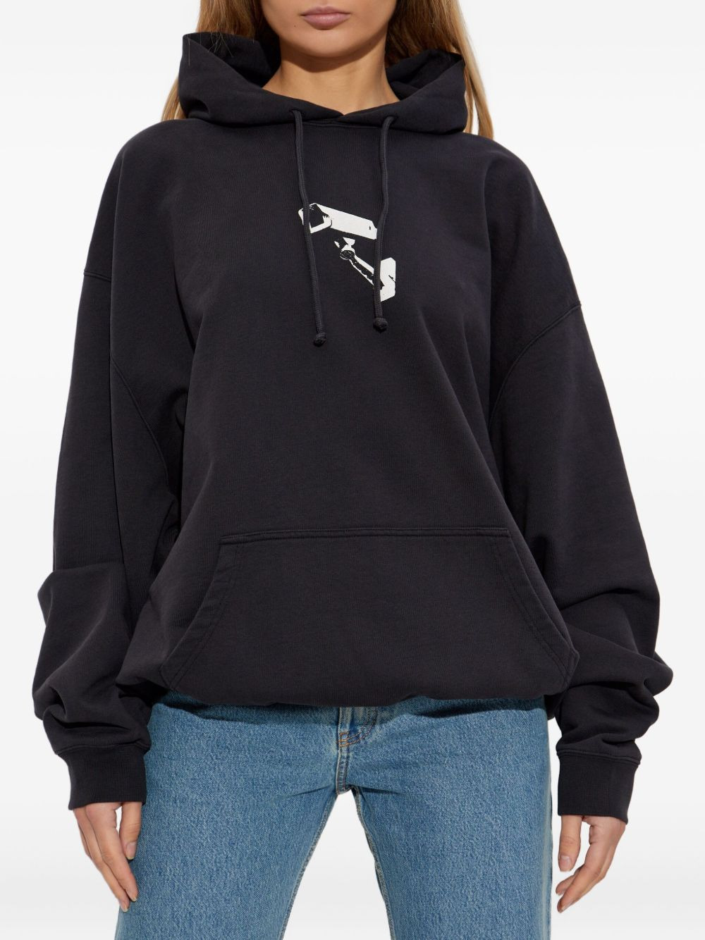 camera-print hooded sweatshirt - 3