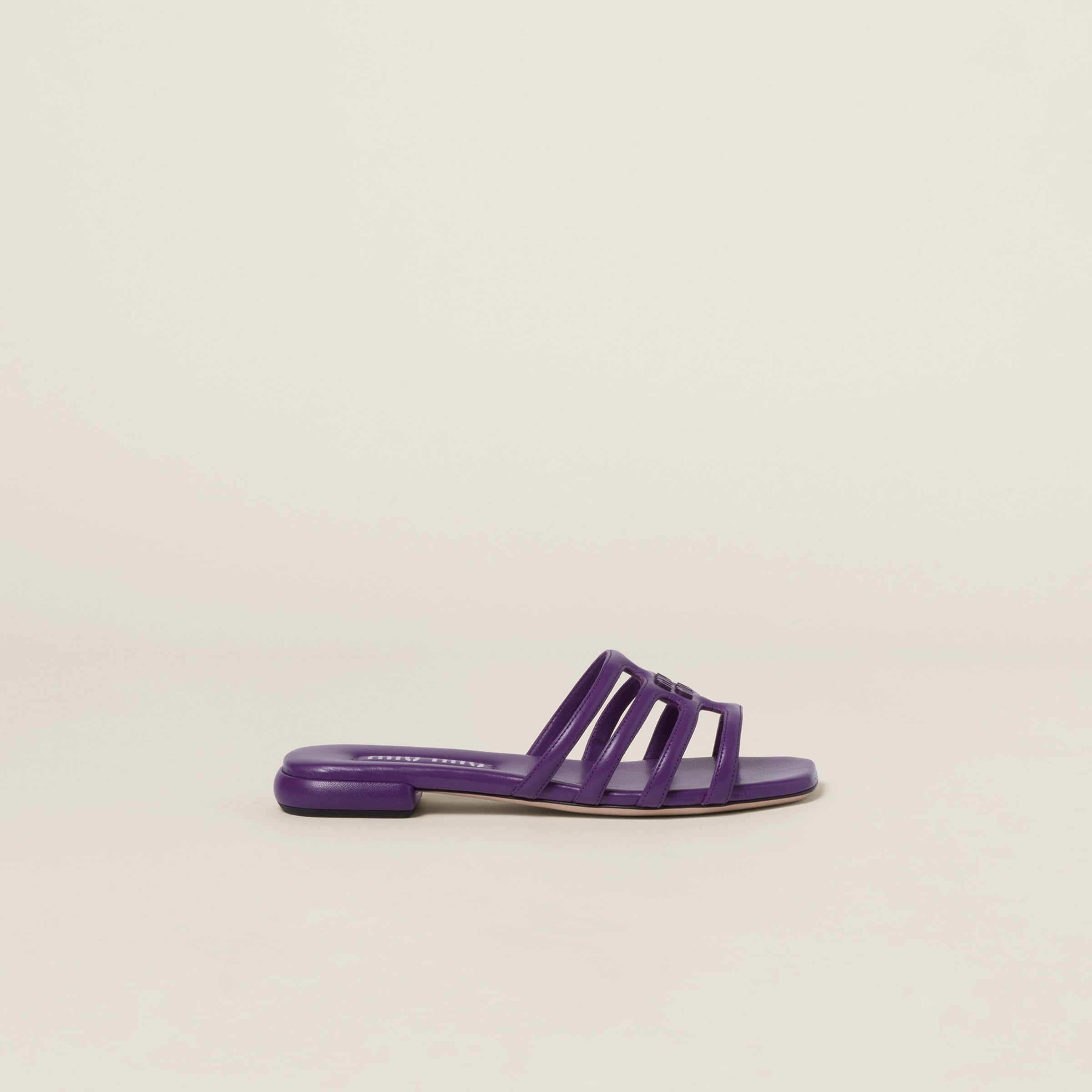 Padded leather sandals - 1