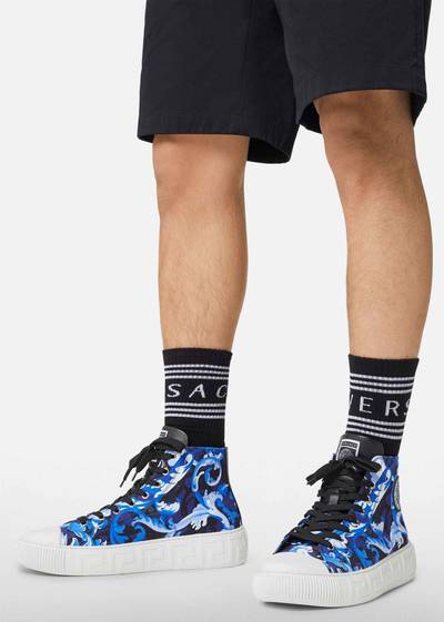 VERSACE Greca Baroccoflage Print Sneakers outlook