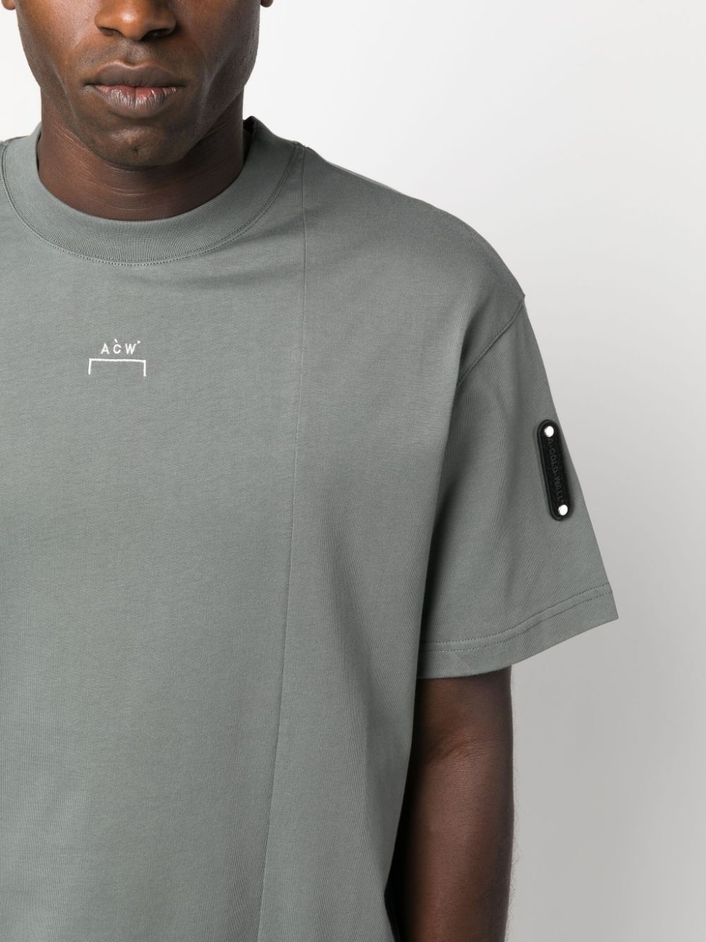 Brutalist panelled cotton T-shirt - 5