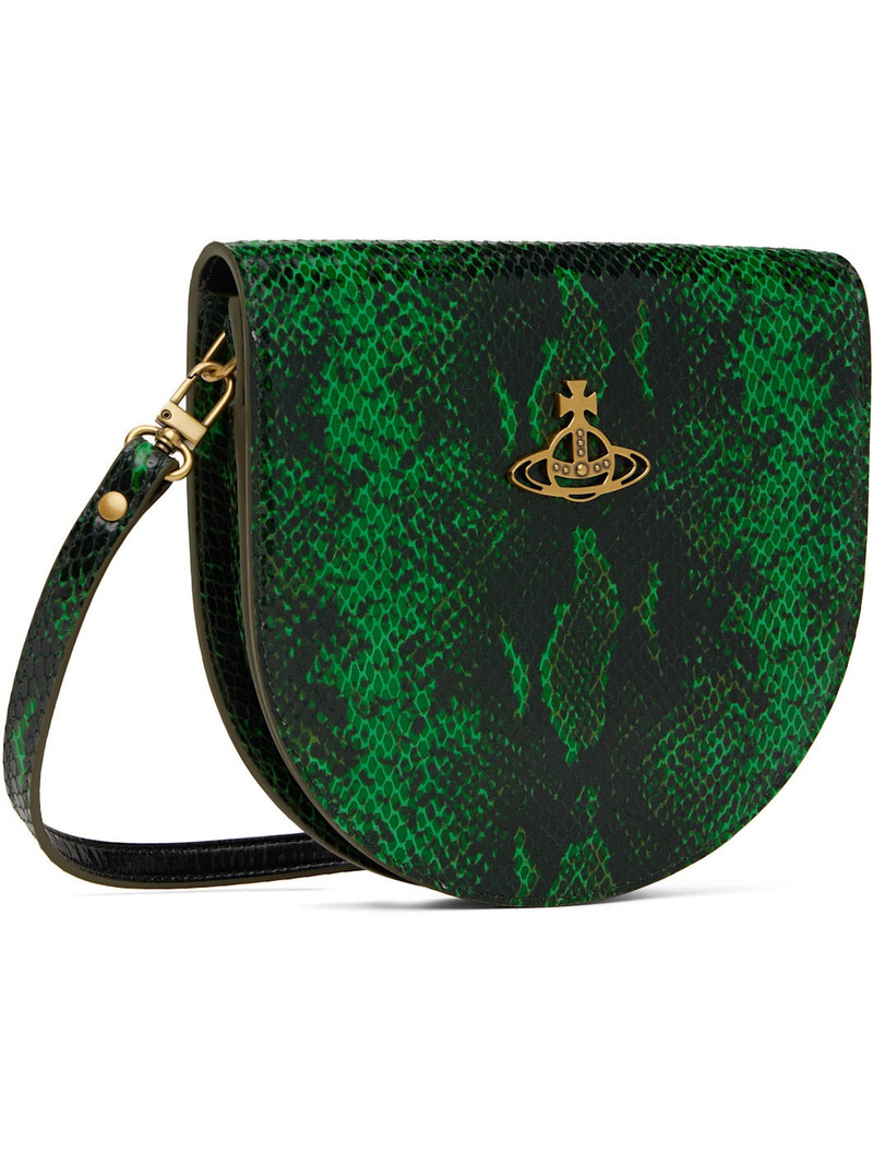 Vivienne Westwood Green Saddle Crossbody Bag outlook
