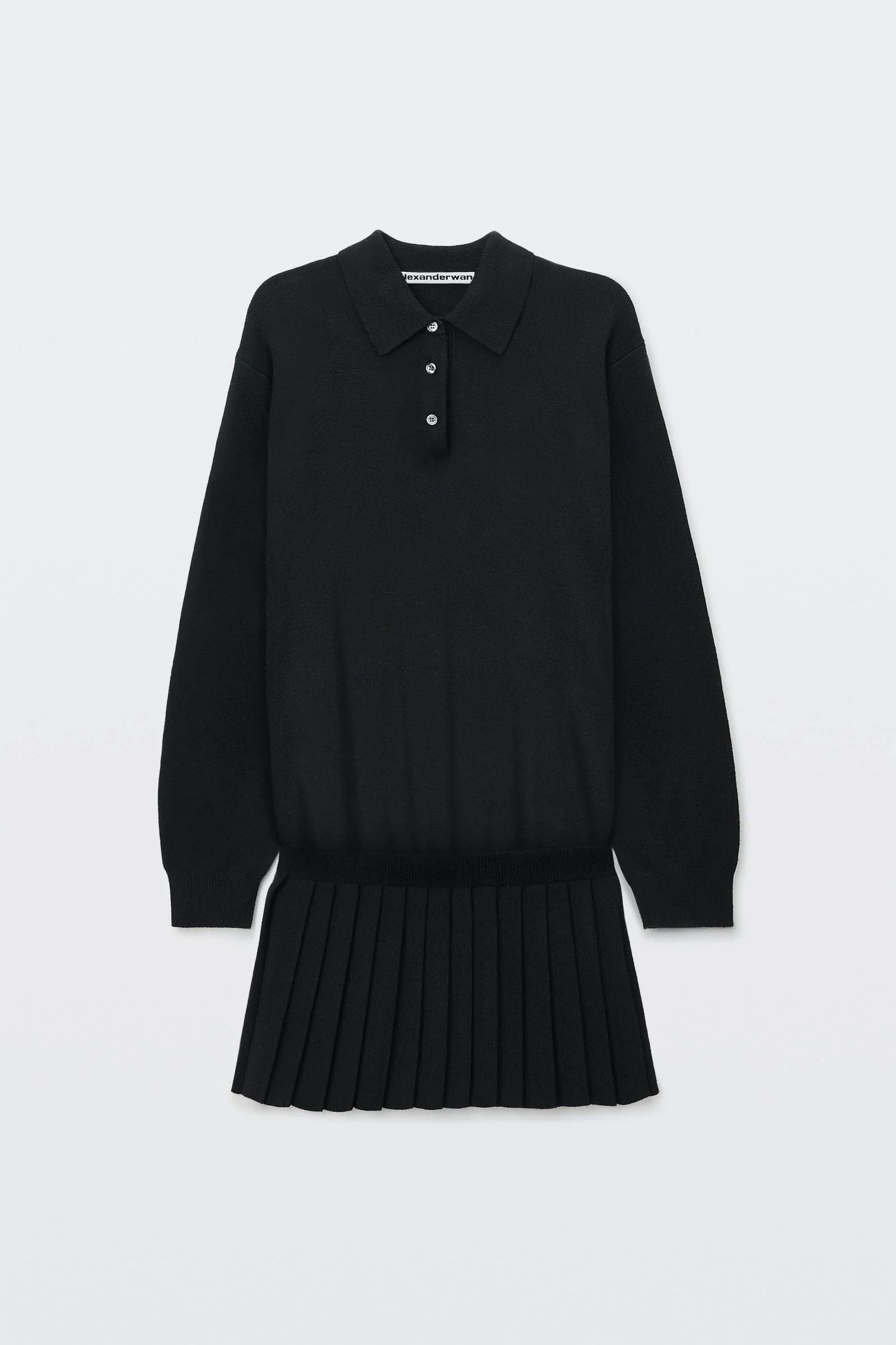 polo dress with heat pressed skirt - 1