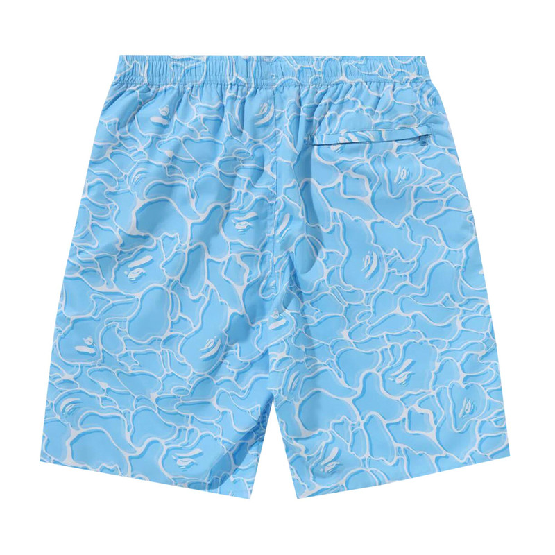 A BATHING APE® BAPE ABC Sea Surface Camo Beach Shorts 'Blue' outlook