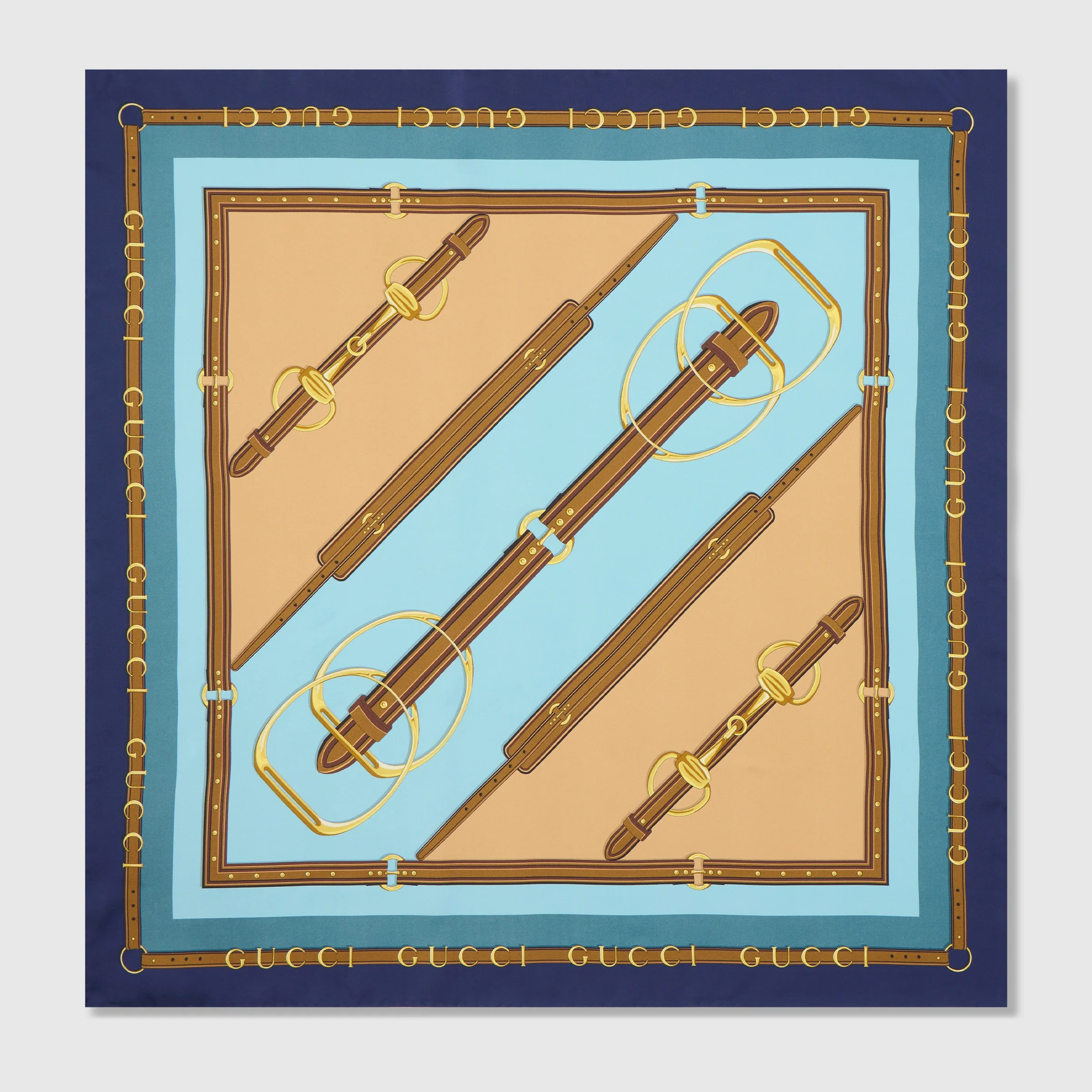 Printed silk twill carré - 1