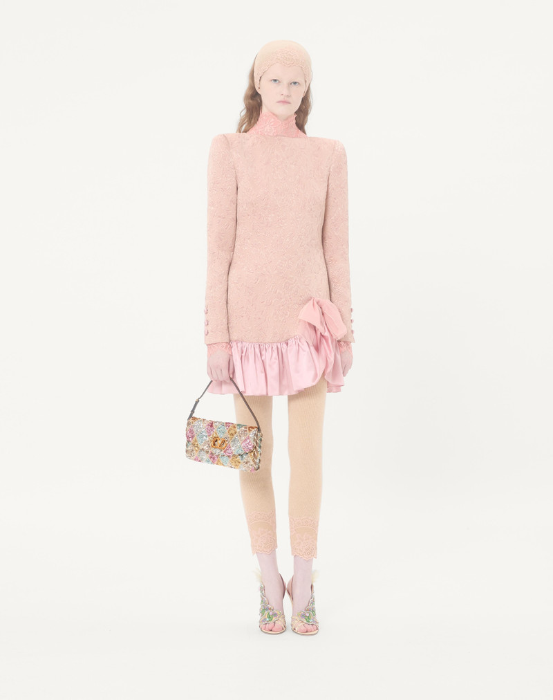 VALENTINO GARAVANI DEVAIN SMALL SHOULDER BAG WITH RHOMBELLE EMBROIDERY. 2