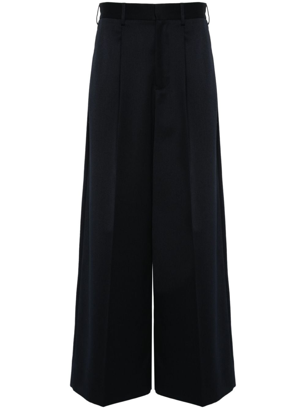 pleated wide-leg trousers - 1