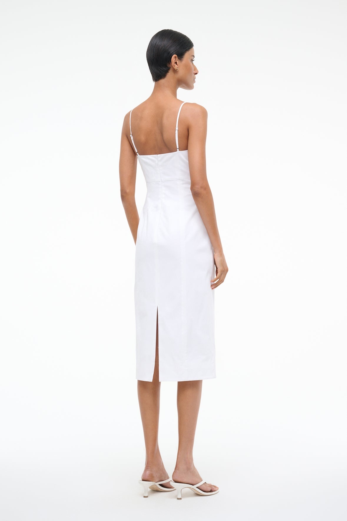 STAUD WHITNEY DRESS WHITE - 5
