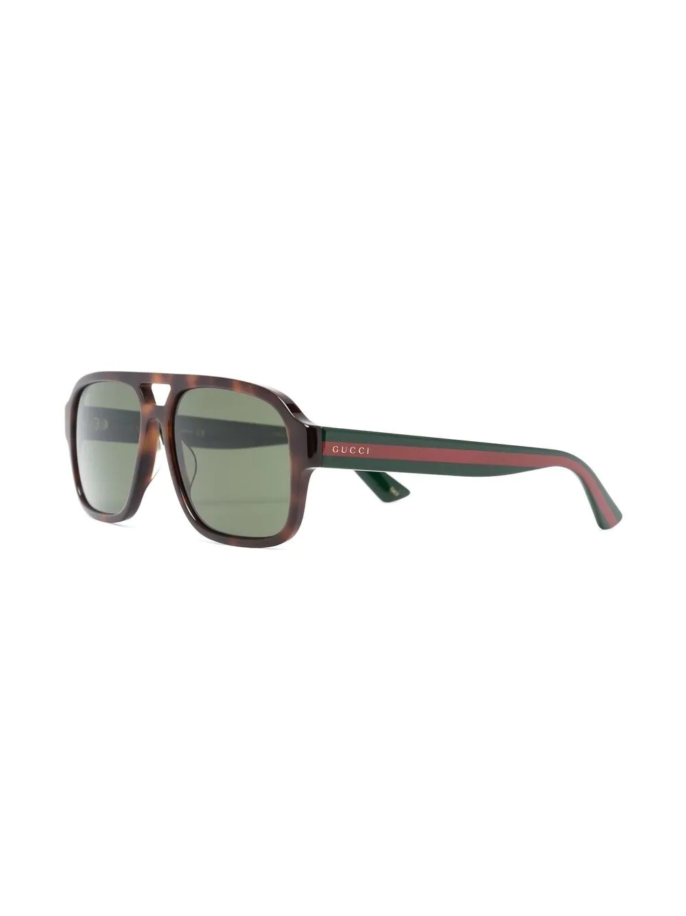 tortoiseshell-effect Web-stripe sunglasses - 2