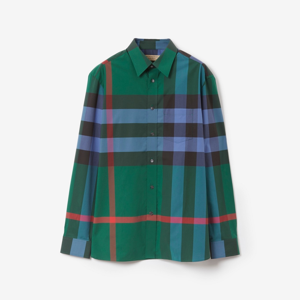 Check Stretch Cotton Shirt - 1