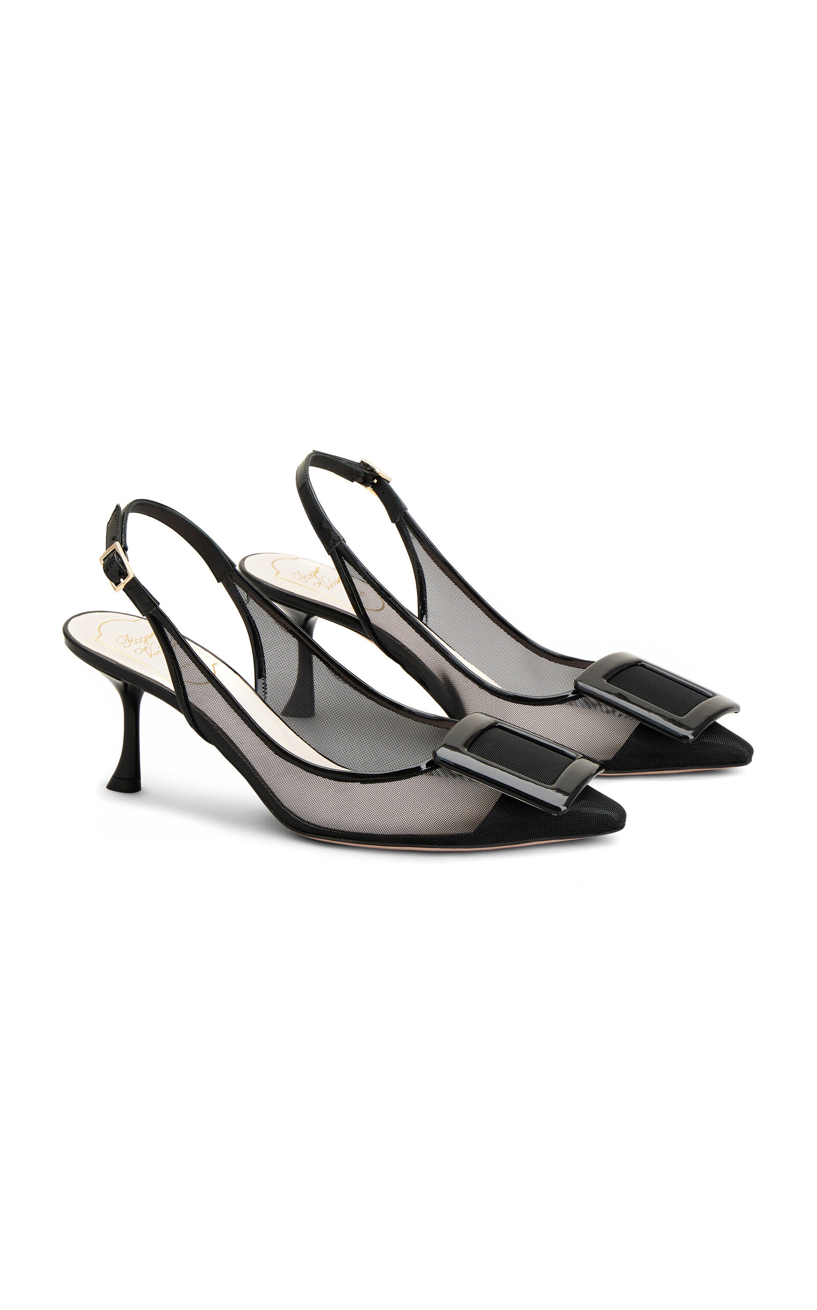 Viv In The City Mesh Slingback Pumps black - 4