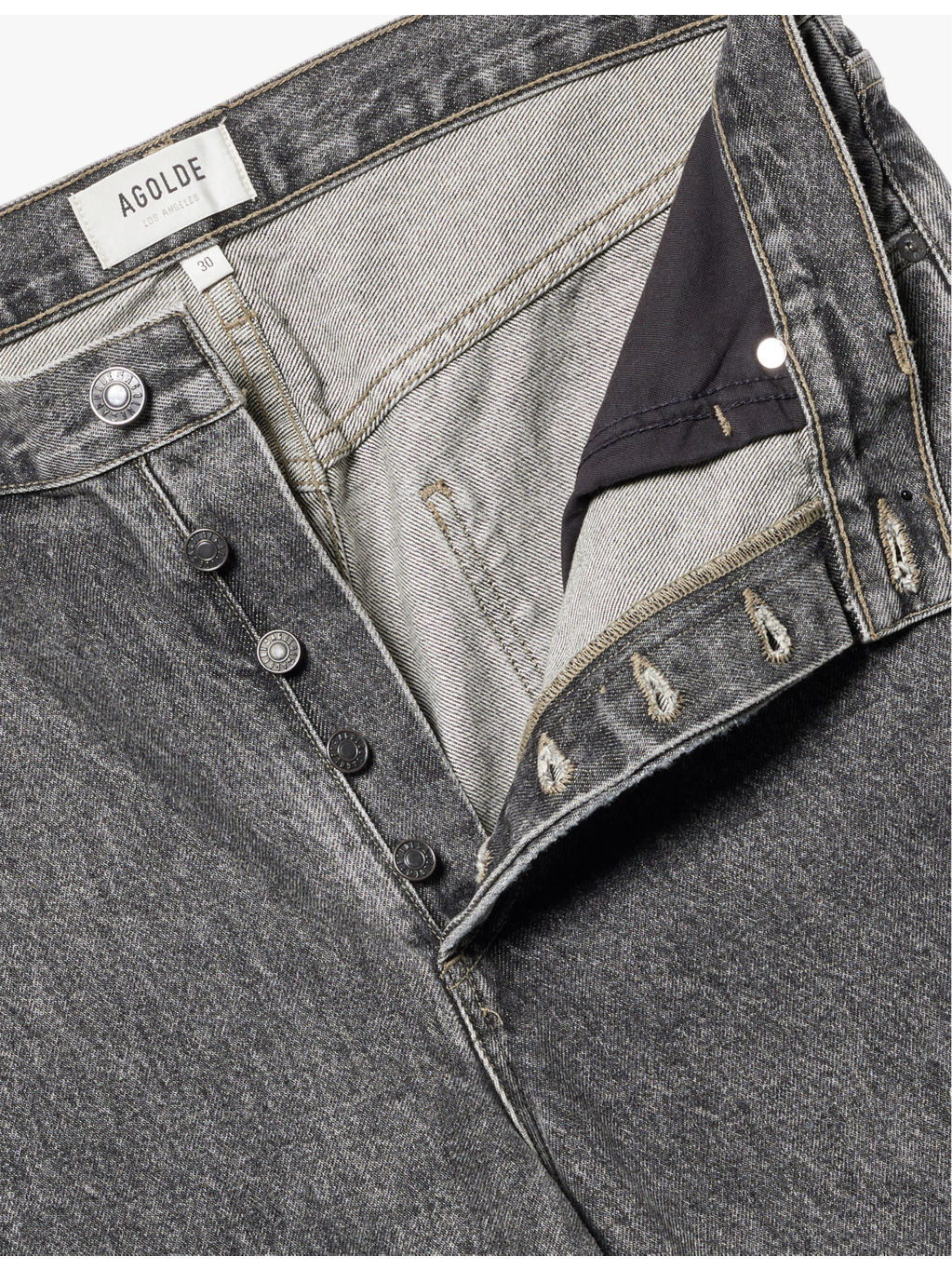 90's faded-wash straight-leg recycled-denim jeans - 6