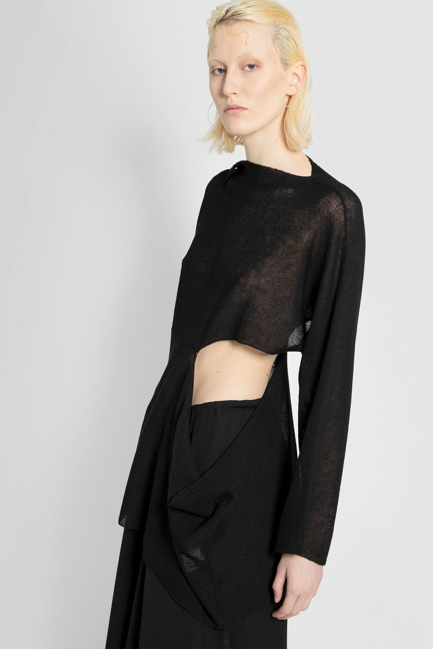 YOHJI YAMAMOTO WOMAN BLACK KNITWEAR - 4