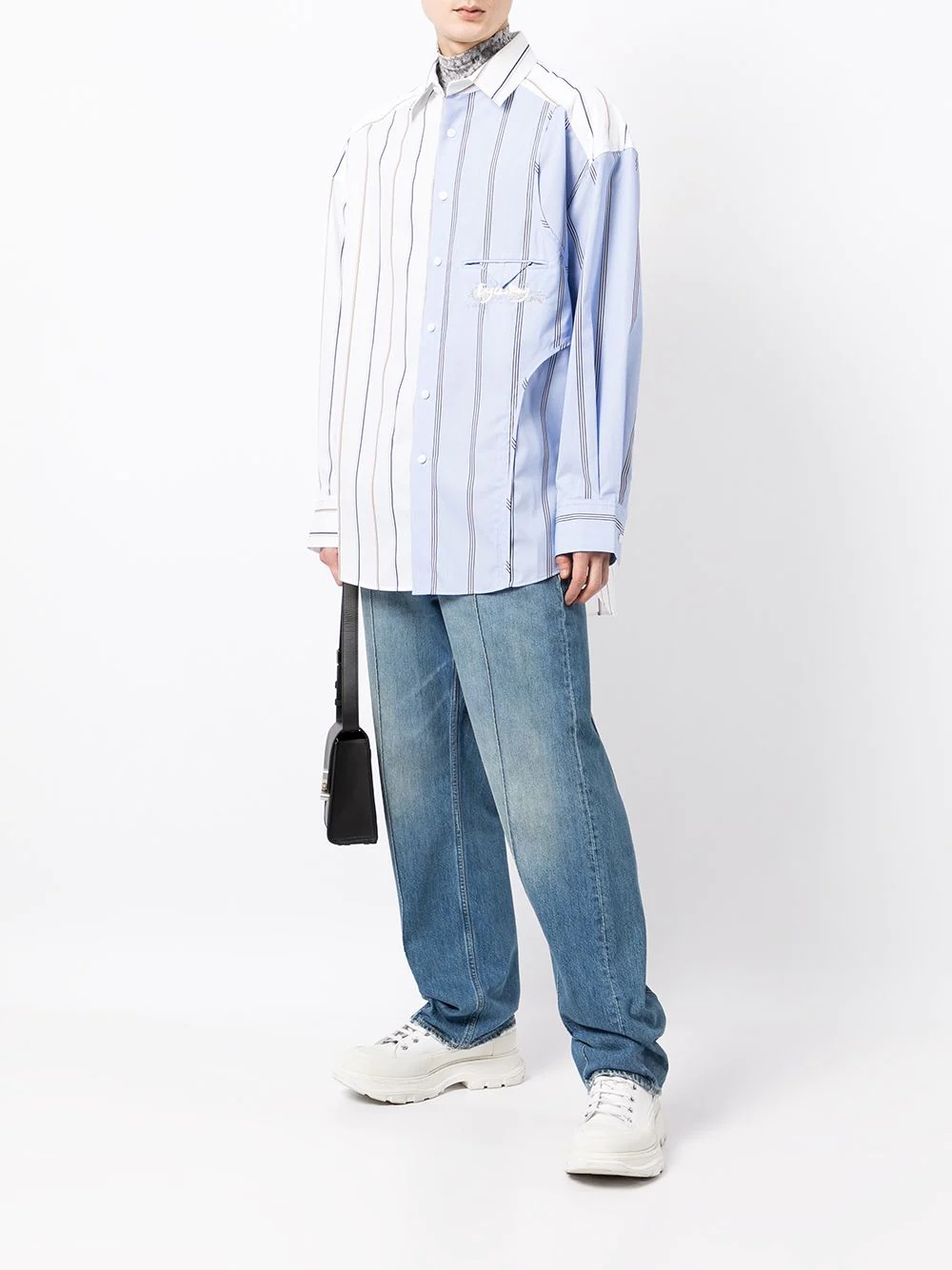 vertical-stripe long-sleeve shirt - 2