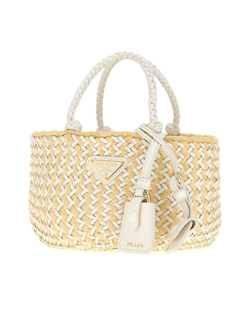 Prada Leather and Raffia Bag outlook