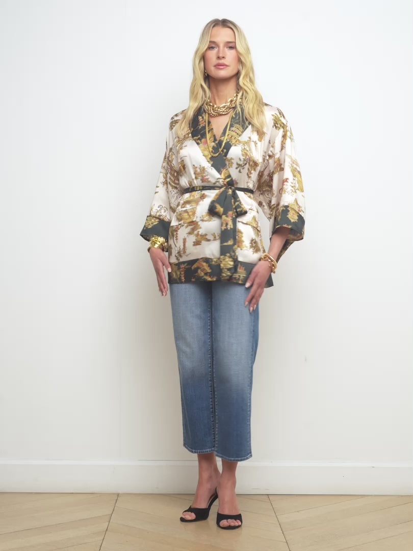 Hinata Satin Wrap Jacket - 7