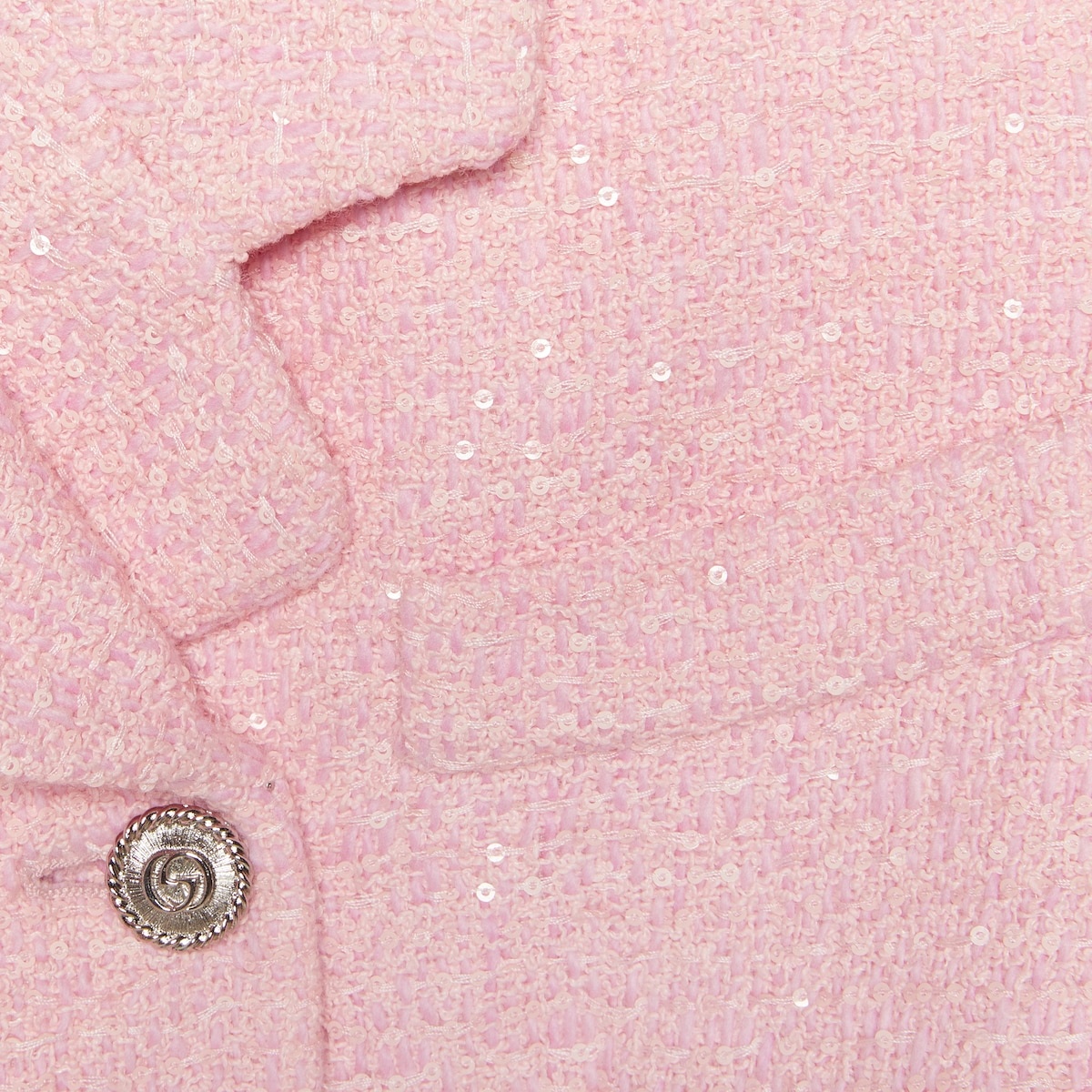 Cropped tweed jacket with sequins - 4