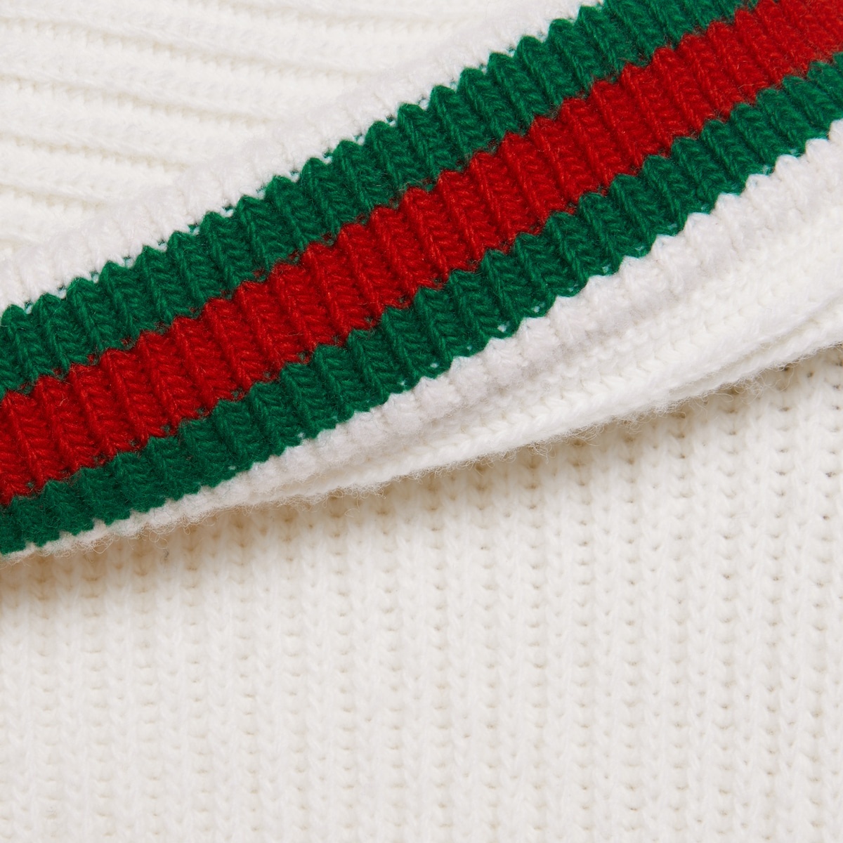 Rib stitch wool cardigan with Web - 4