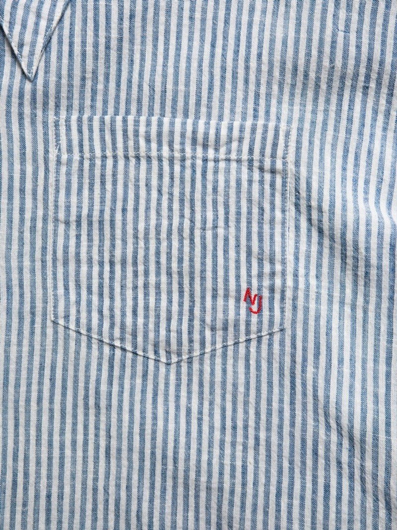 Amalia Indigo Striped Shirt Blue/Offwhite 5