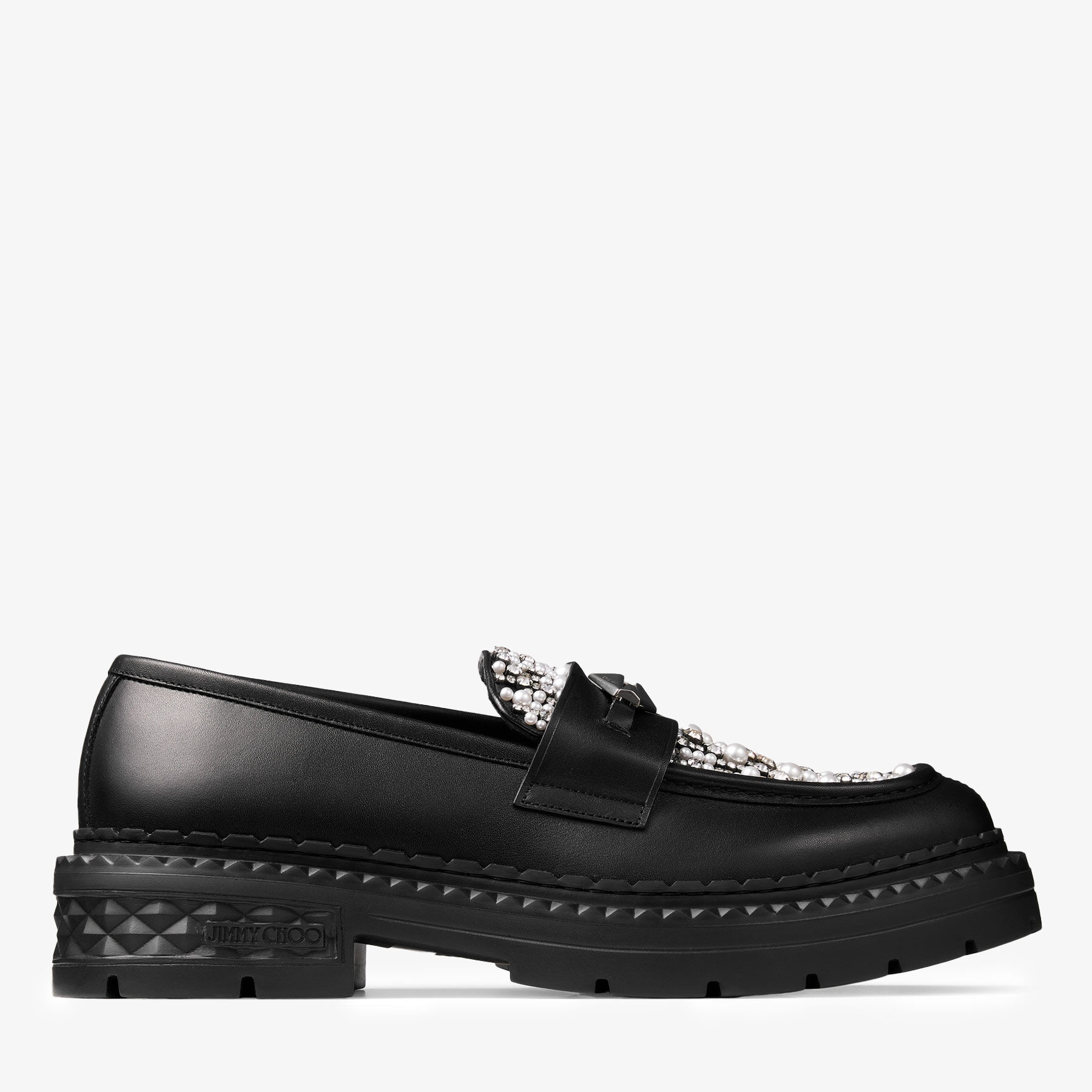 Marlow Diamond/M
Black Leather Pearl Shoes - 1