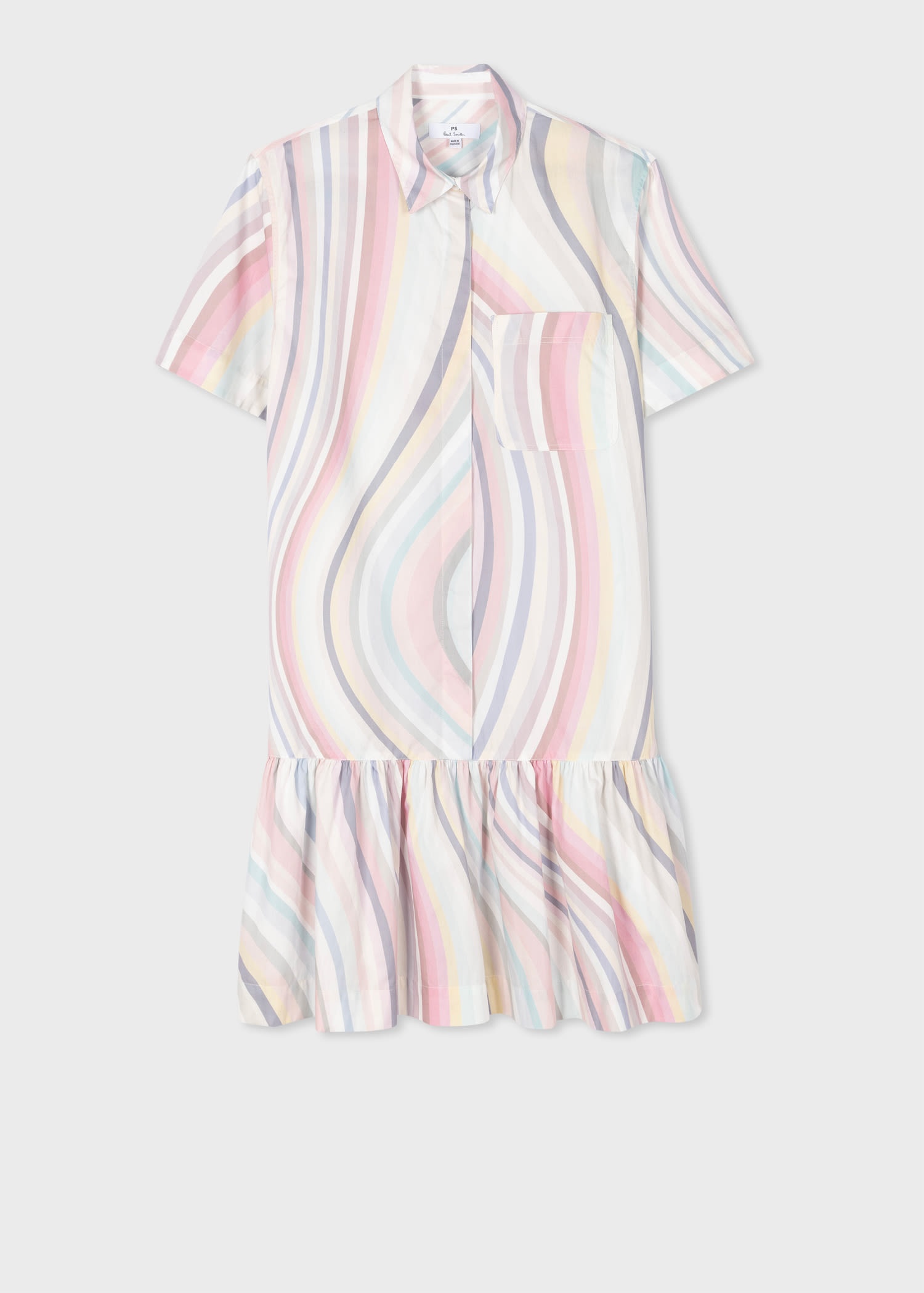 Faded 'Swirl' Shirt Dress - 1