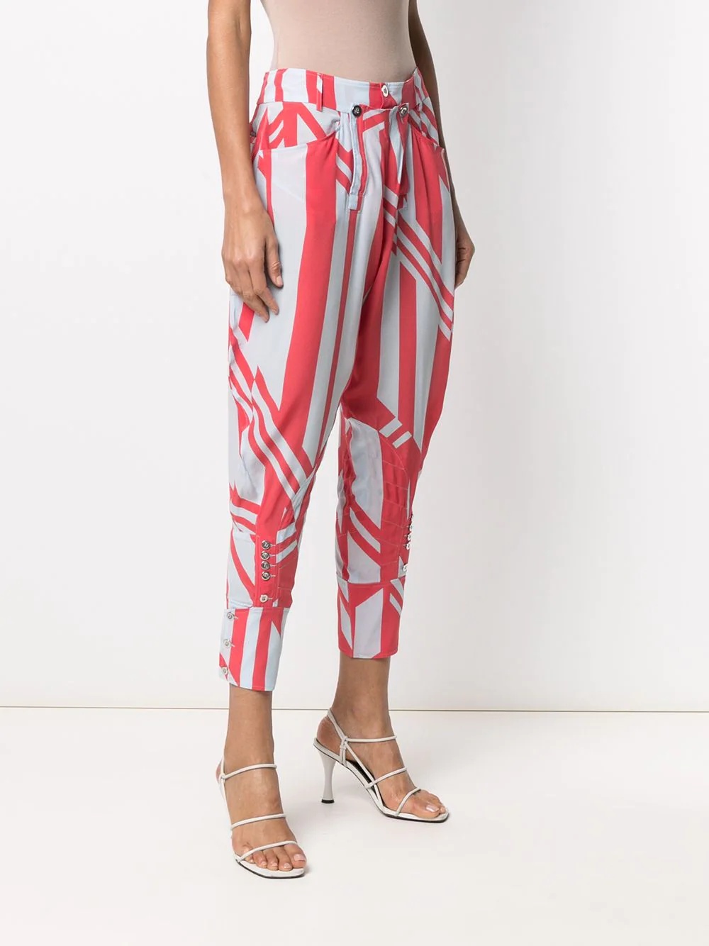 graphic print jodphur trousers - 3