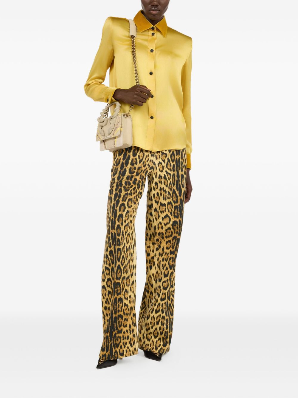jaguar-print trousers - 2