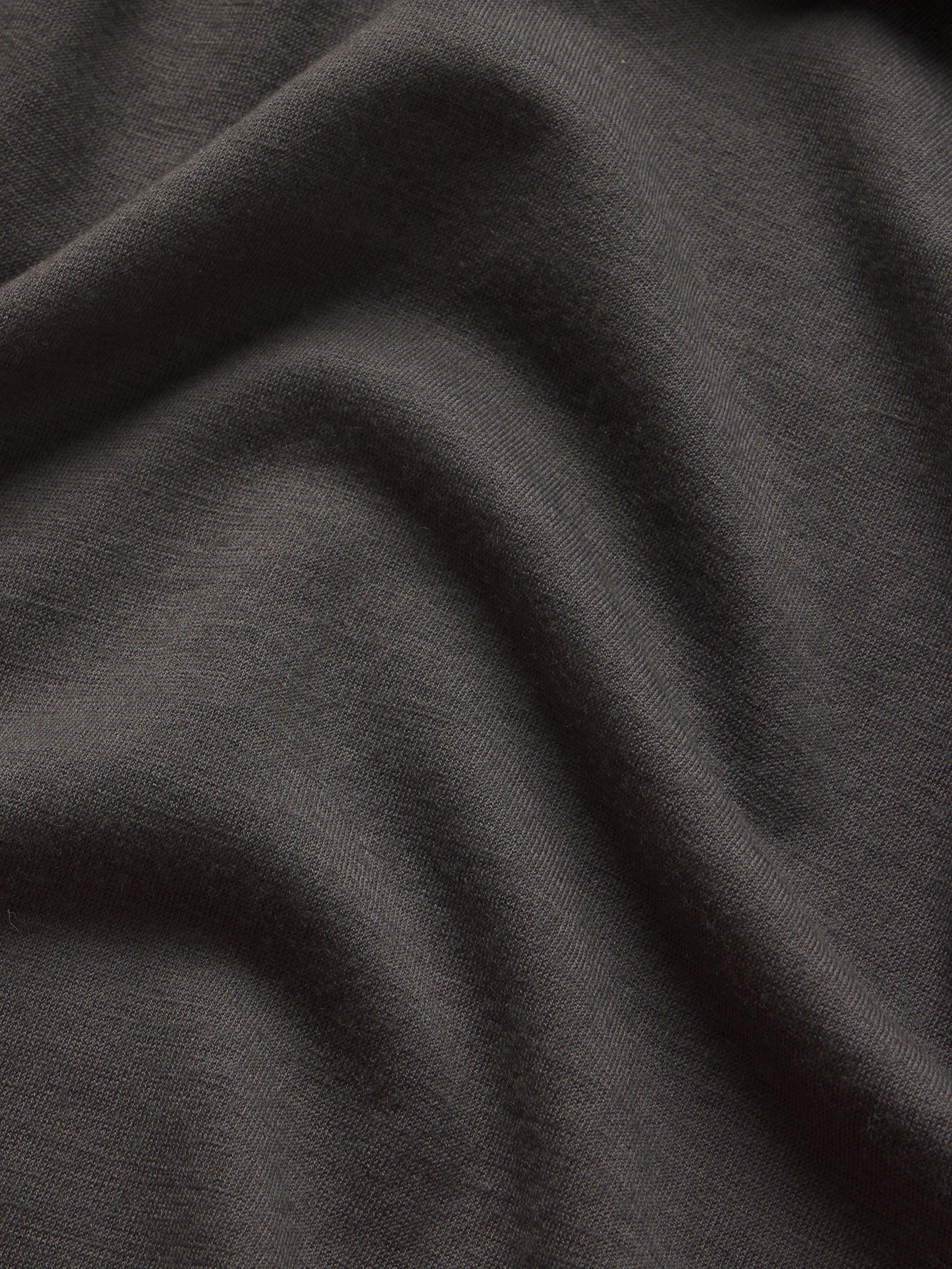 Long Sleeve Woolen Tee in Taupe - 2
