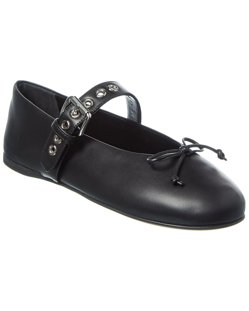 Miu Miu Bow Leather Flat - 1