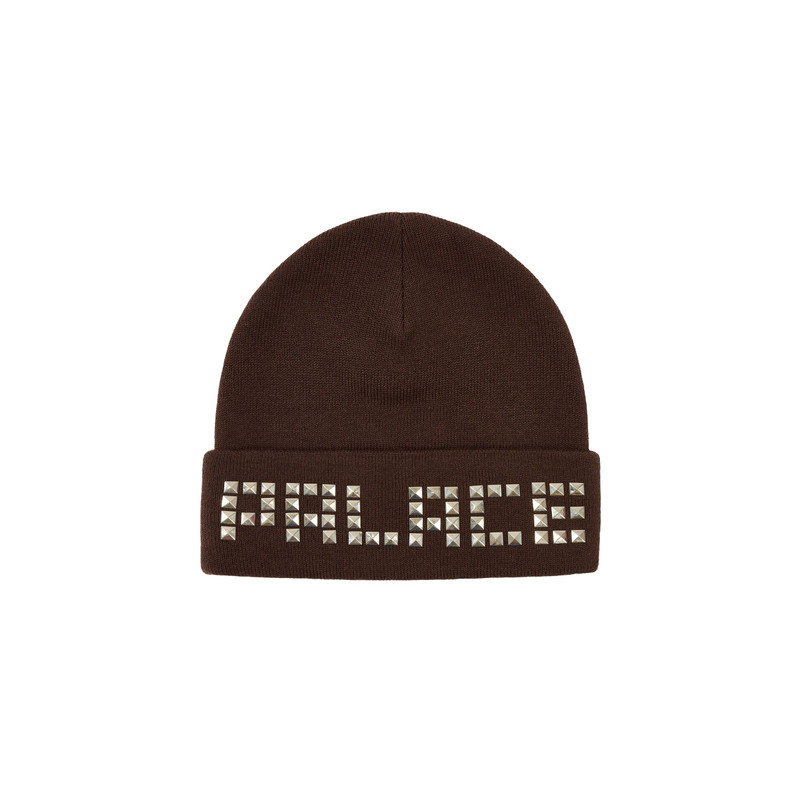 EMOTIONAL STUDDED BEANIE BROWN - 1