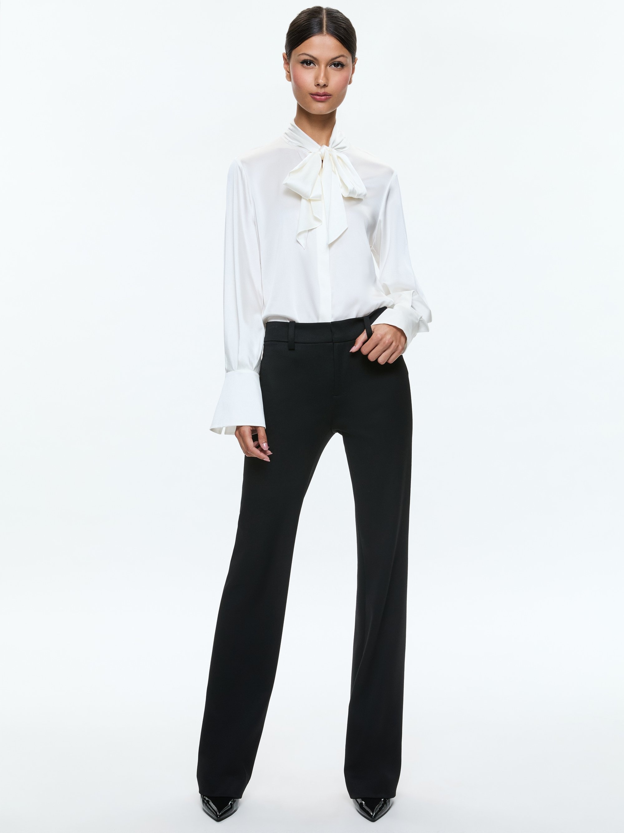 LLOYD SLIT SLEEVE BUTTON DOWN BLOUSE - 3