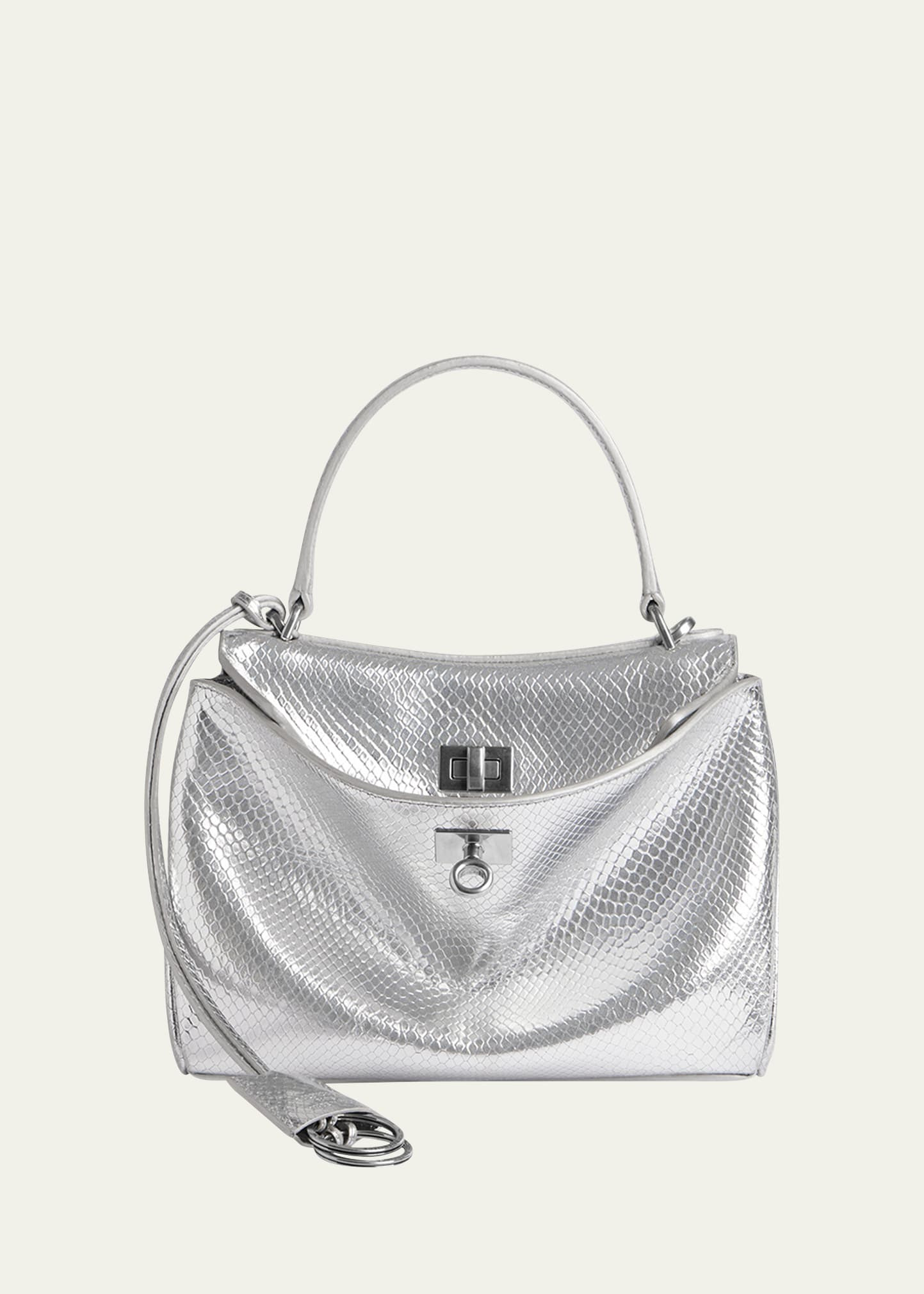 Rodeo Mini Python-Embossed Leather Crossbody Bag - 1