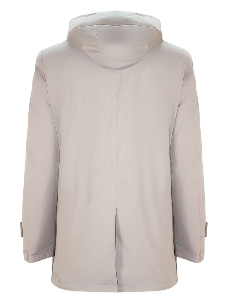 Herno concealed-fastening hooded jacket outlook