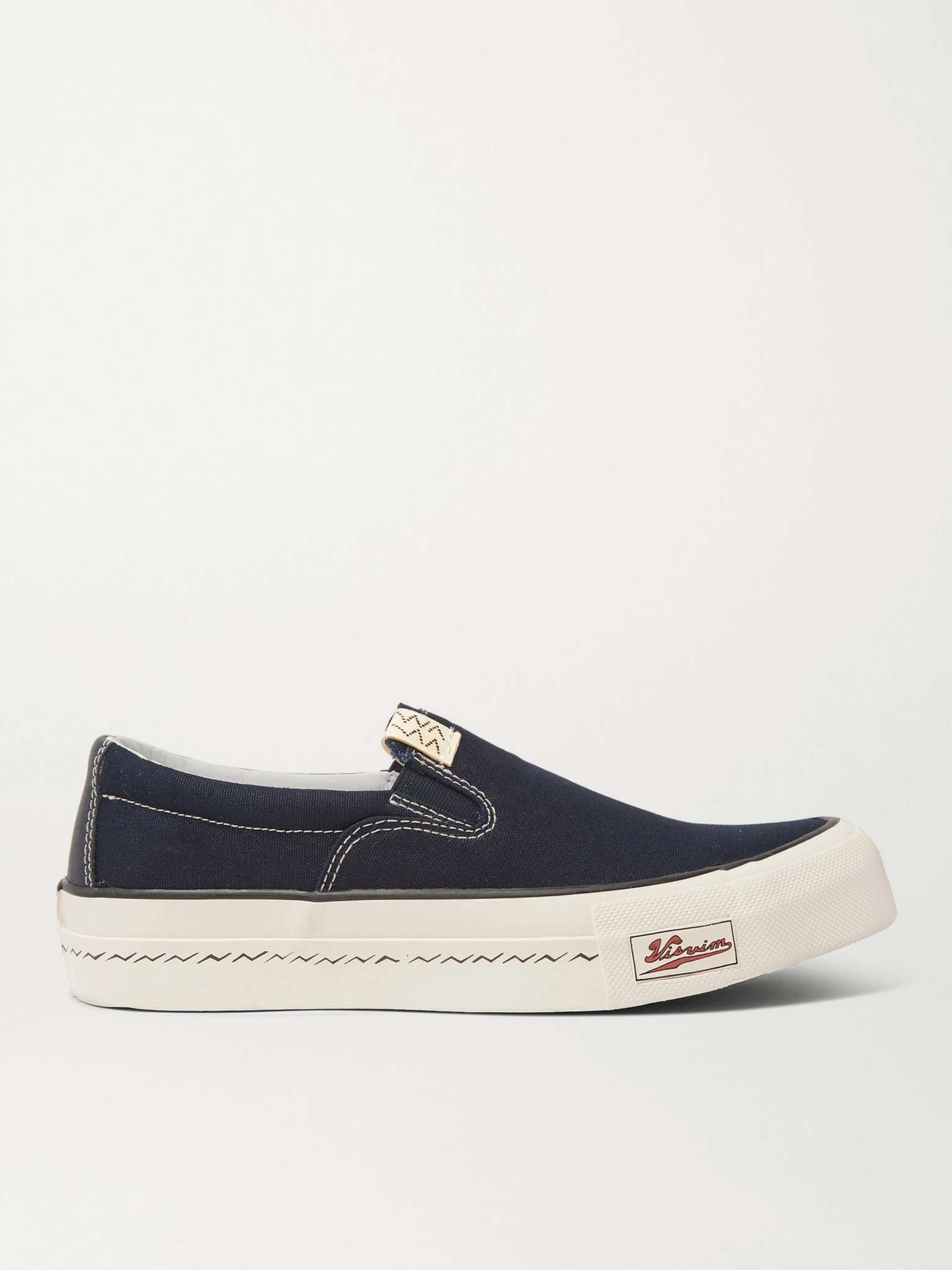 Skagway Leather-Trimmed Canvas Slip-on Sneakers - 1