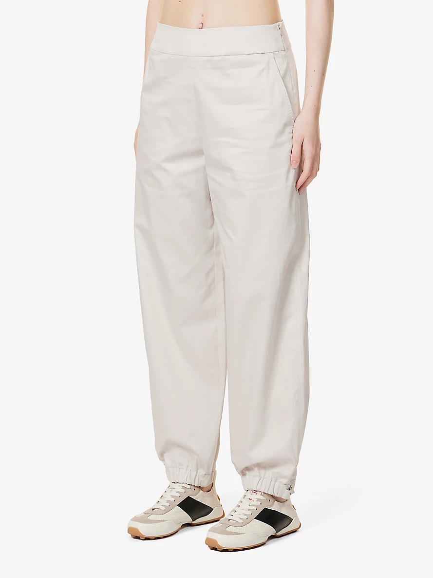 Candela cropped tapered-leg cotton trousers - 3