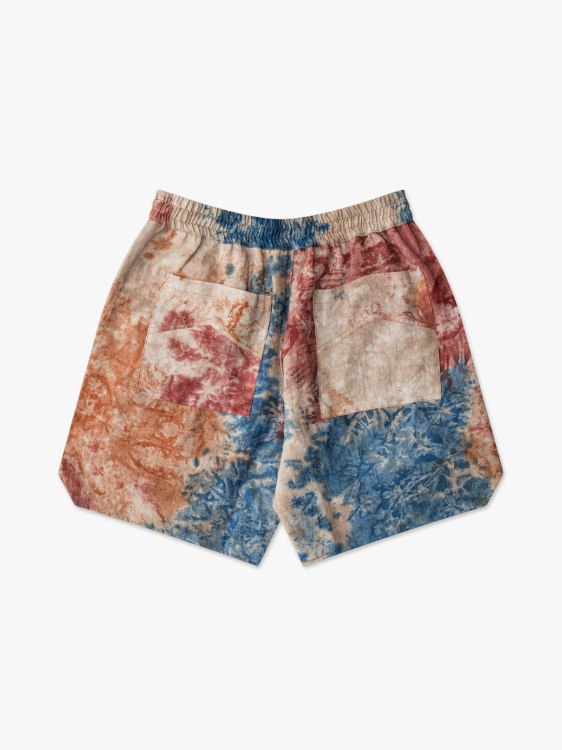 Rhude PEACE CAMO LINEN SHORTS outlook