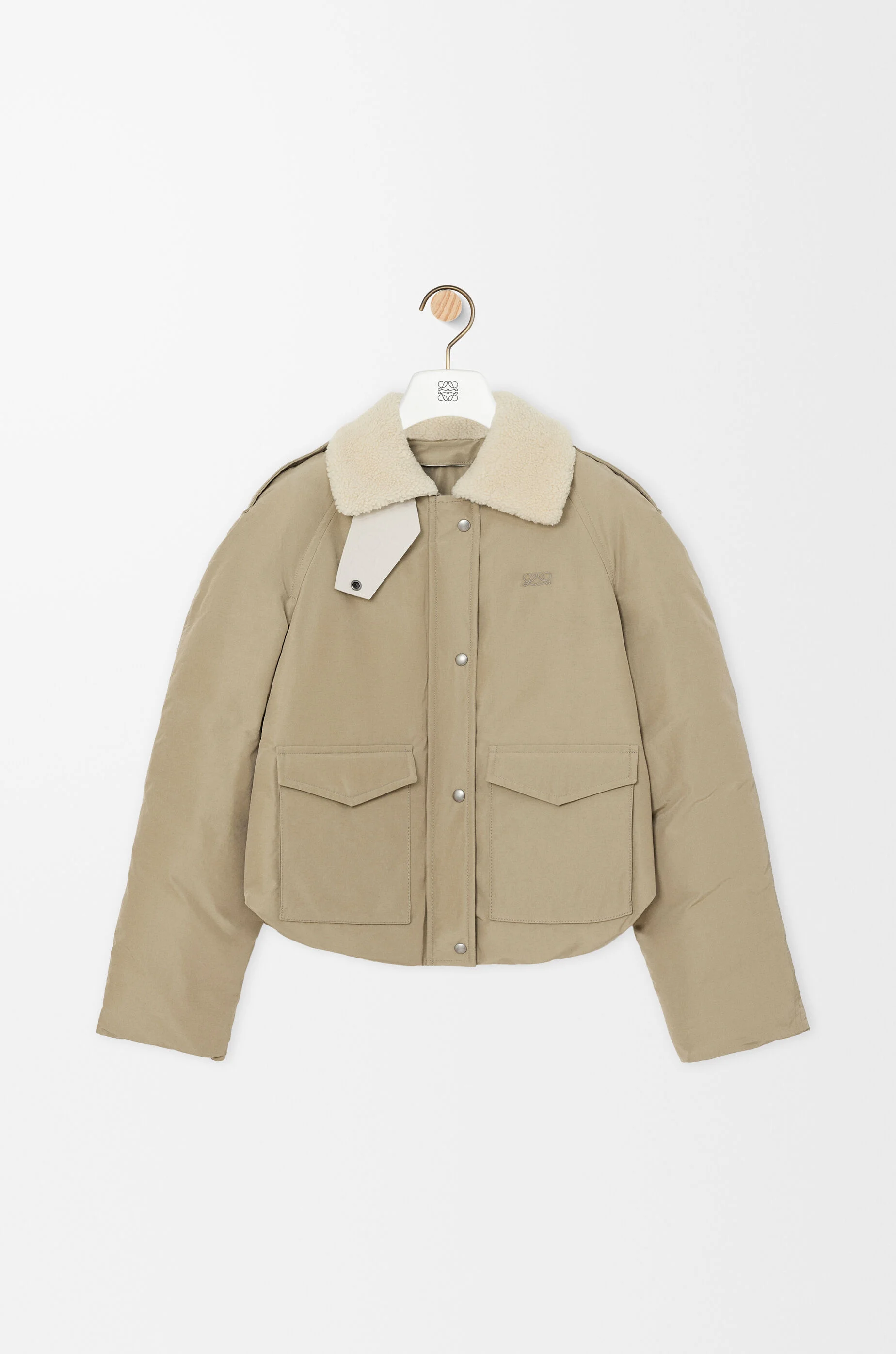 Puffer jacket in technical cotton - 1